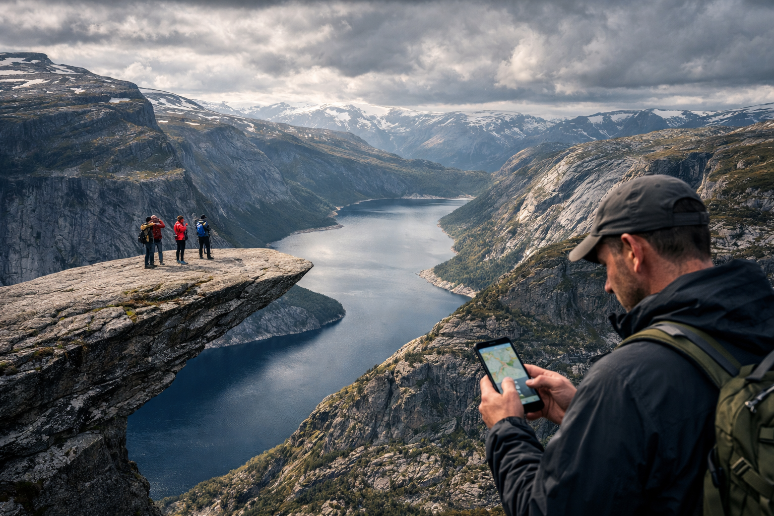 Trolltunga – the iconic rock ledge above a lake in Norway’s mountains