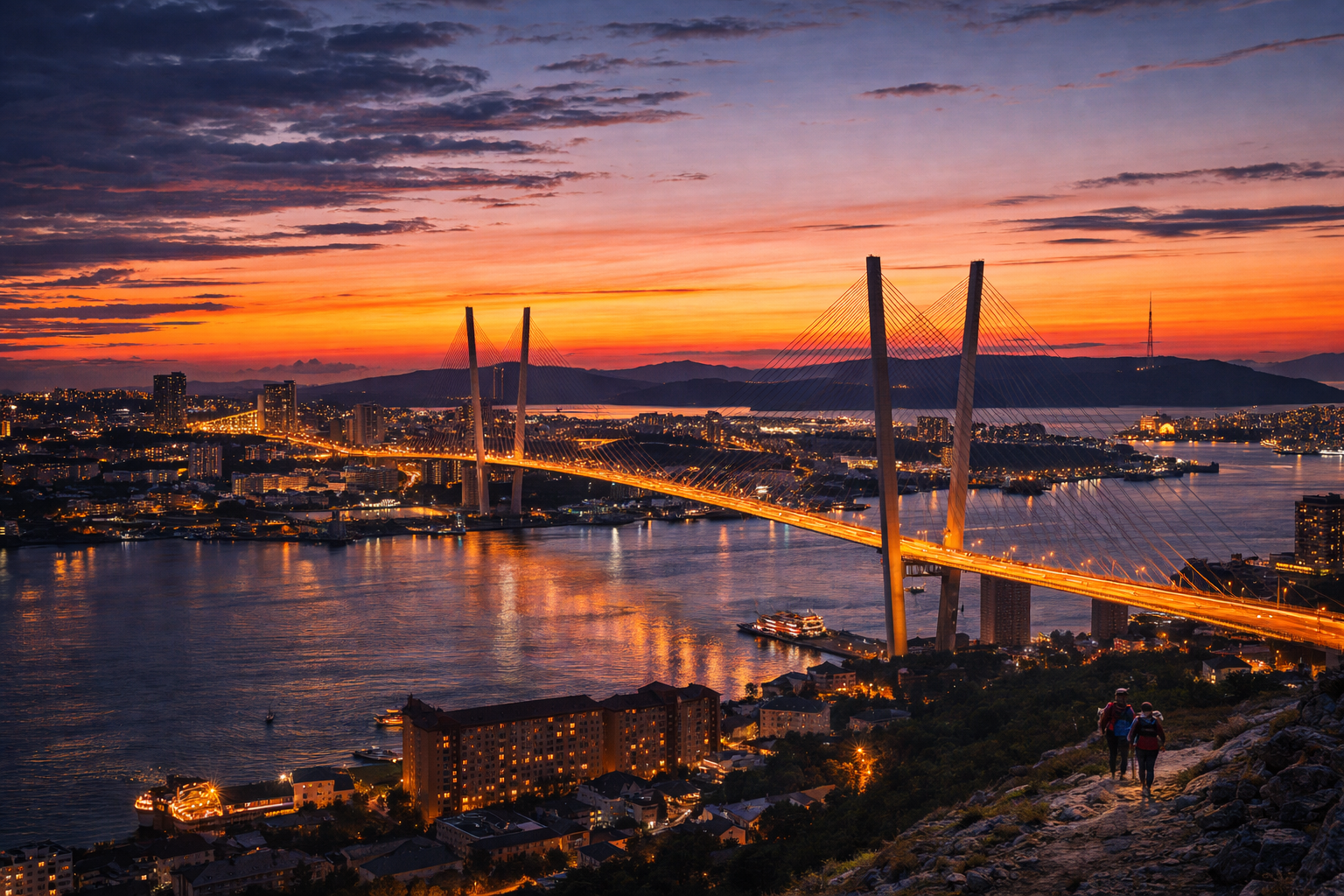 Ponte Russkij a Vladivostok.
