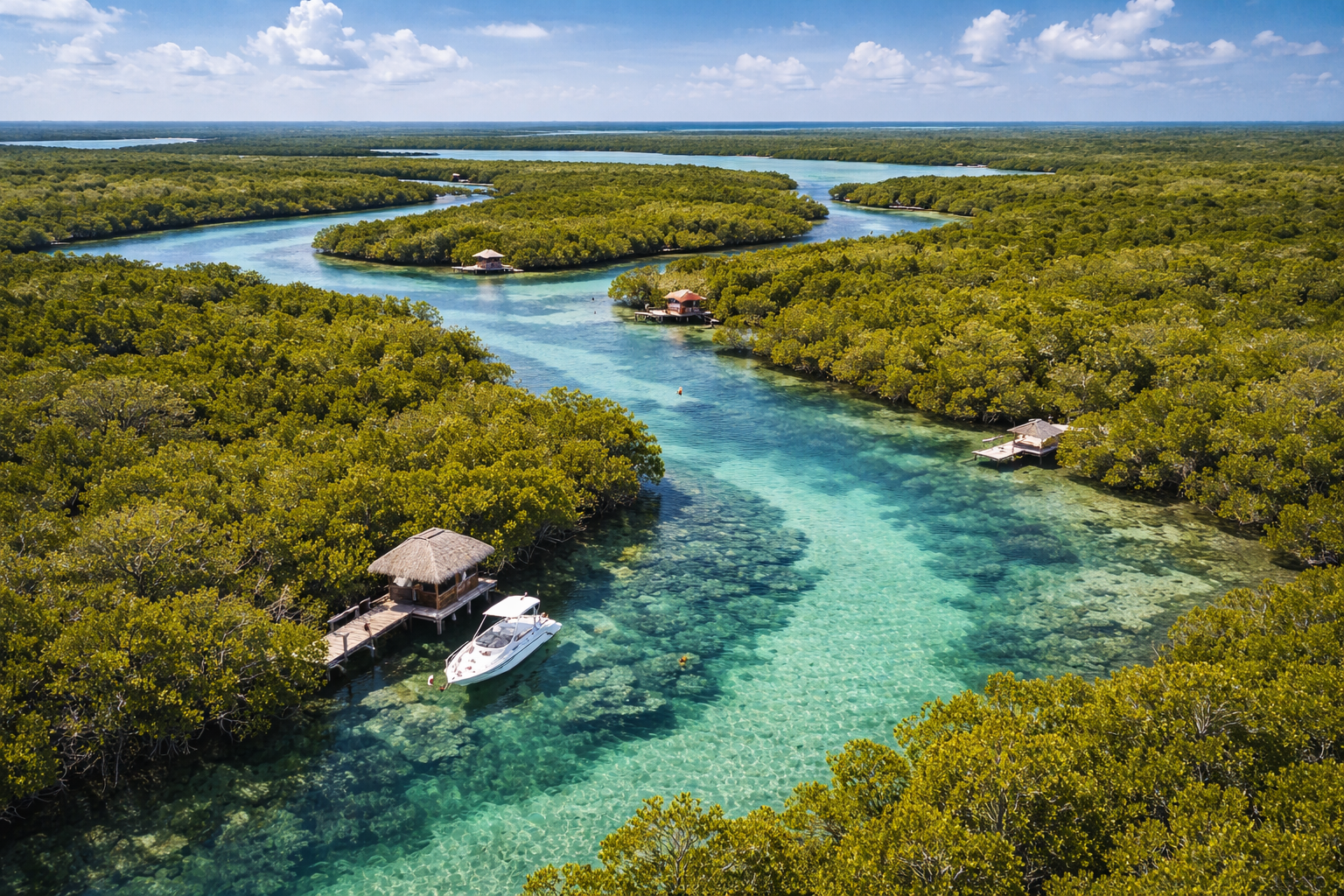 Foreste di mangrovie dell’isola di Andros alle Bahamas.