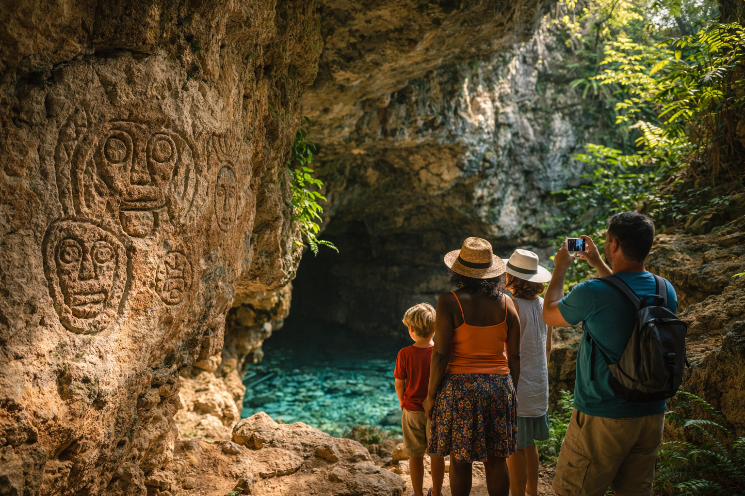 Fountain Cavern petroglyphs in Anguilla