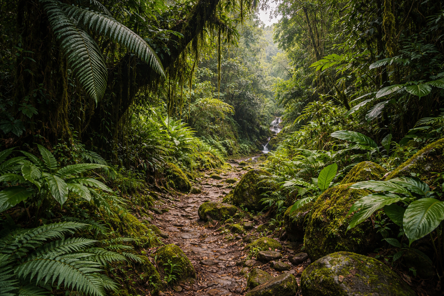 Szlak przez tropikalny las Dominiki
