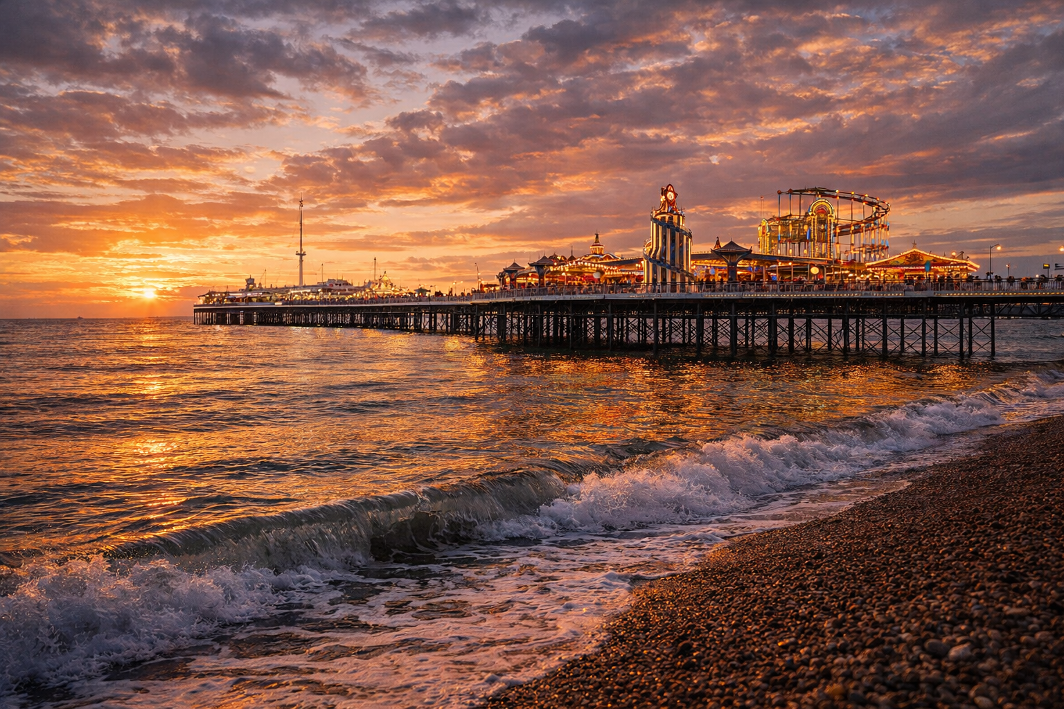 Brighton Pier on the south coast of England