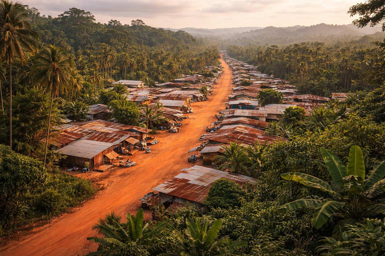 Zvedru Liberijoje su keliais ir tropine gamta