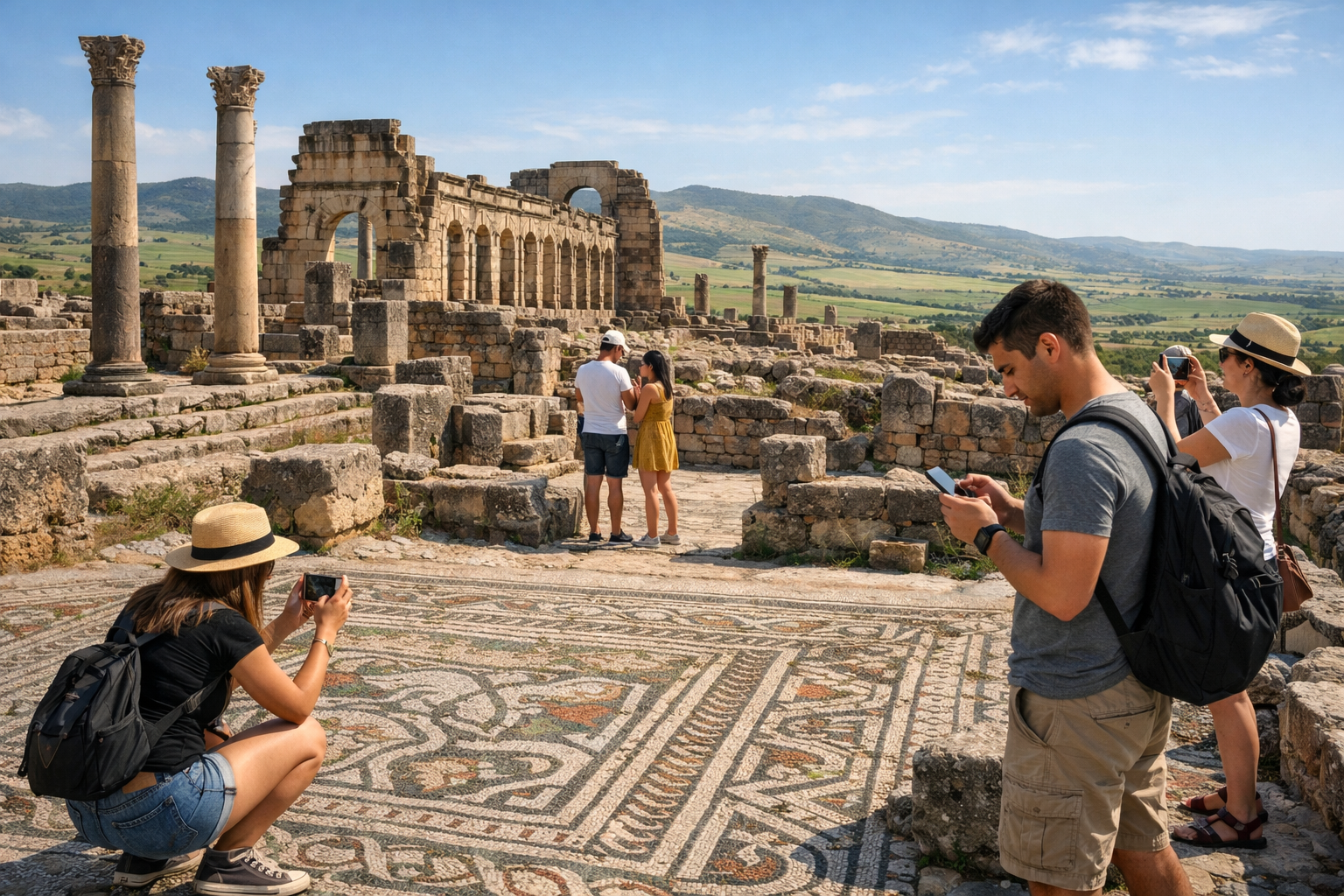 The Roman ruins of Volubilis.