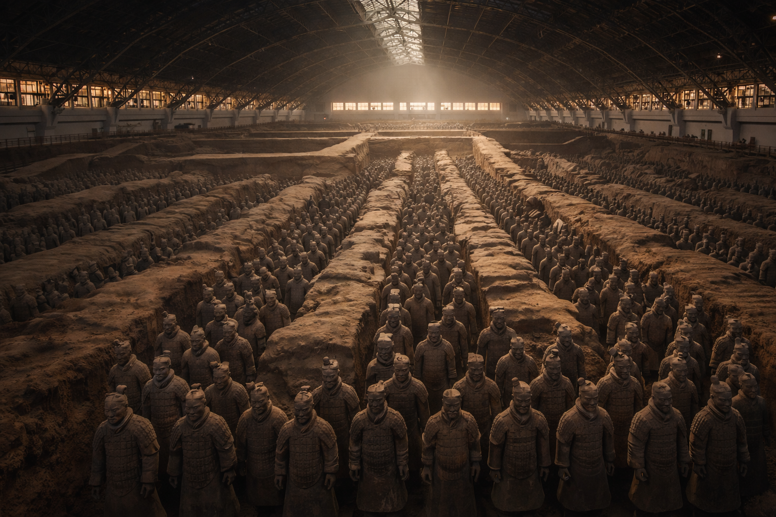 The Terracotta Army in the Xi’an museum