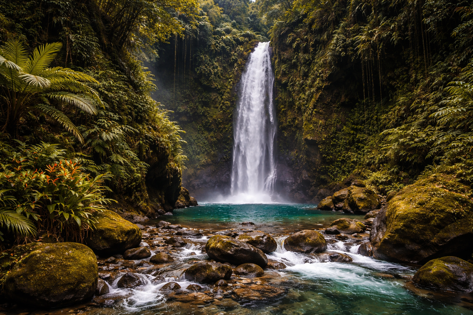 Wodospad Victoria w dżungli Dominiki