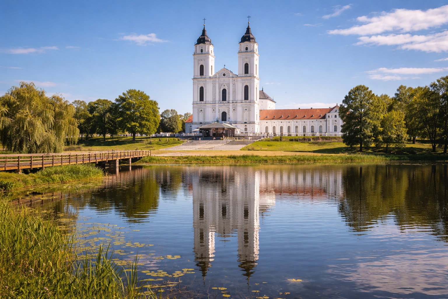 Aglona Basilica and the church’s white towers