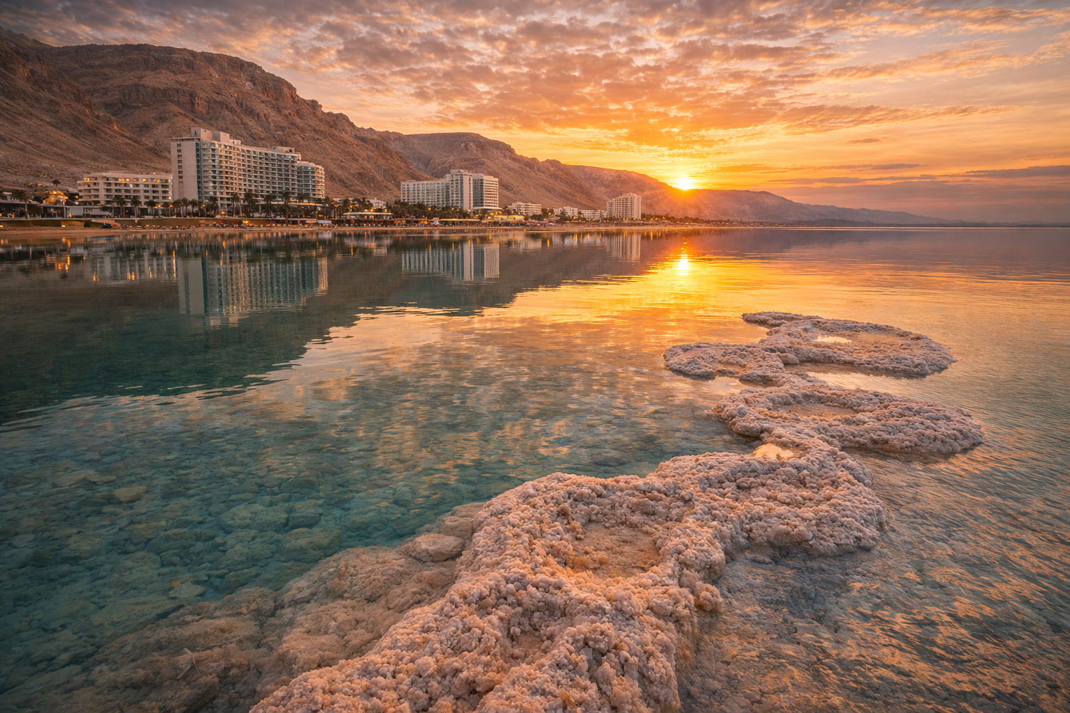 Ein Bokek resort on the shores of the Dead Sea