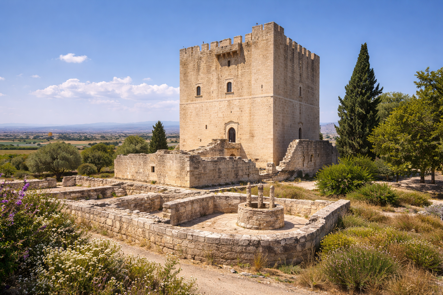 Castello medievale di Kolossi a Cipro.