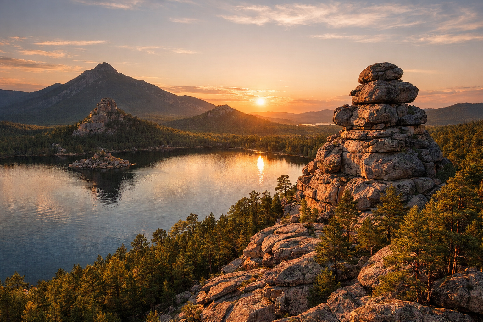 بحيرات وصخور متنزه بوراباي الوطني