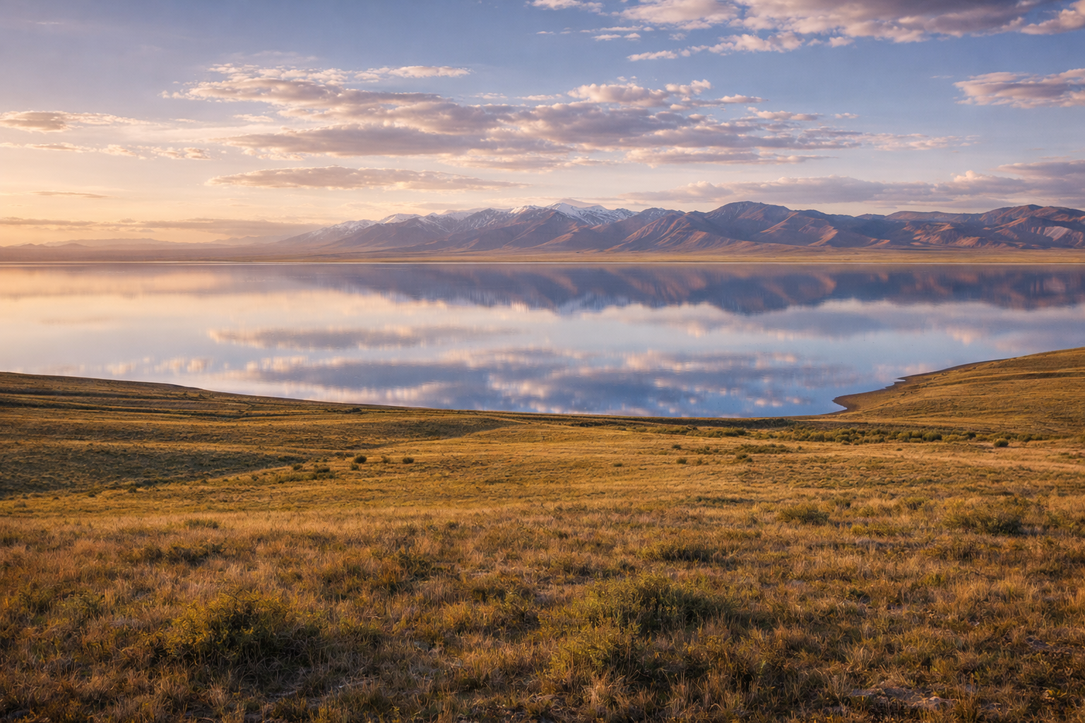 El lago Uvs con naturaleza salvaje, espacios abiertos y una atmósfera tranquila