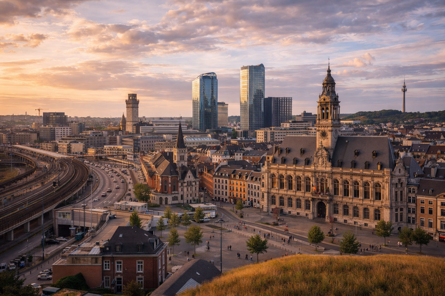 La città di Charleroi in Belgio