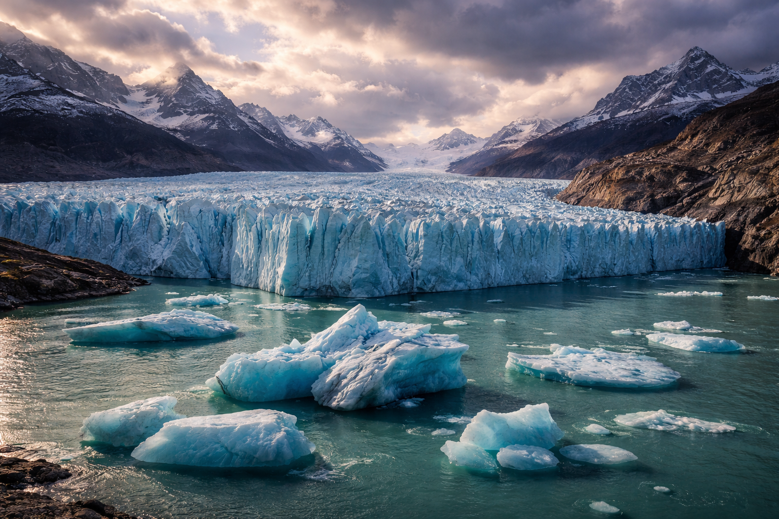 Ghiacciaio Grey blu in Patagonia