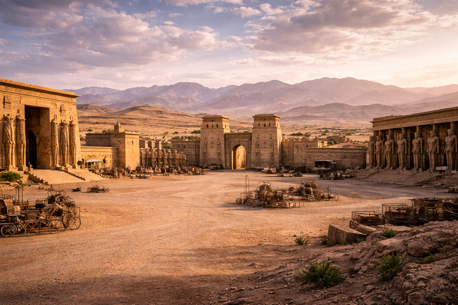 The city of Ouarzazate in the desert region of southern Morocco.