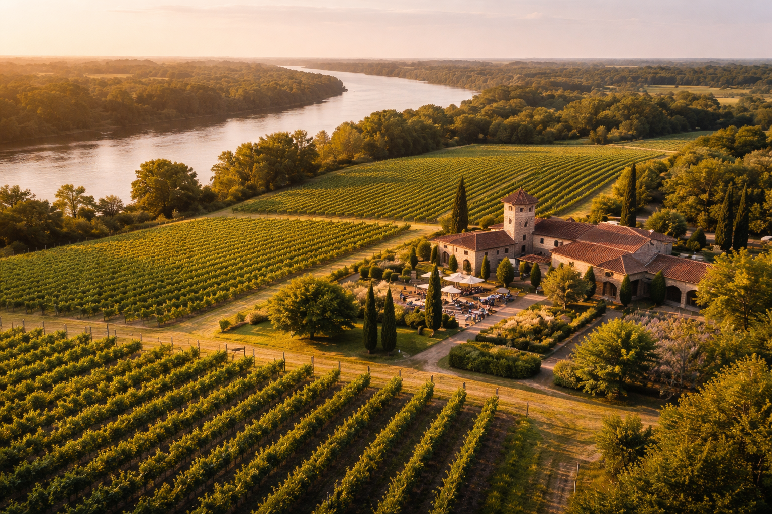 カルメロのワイナリー、緑の畑、自然、穏やかな休暇の雰囲気