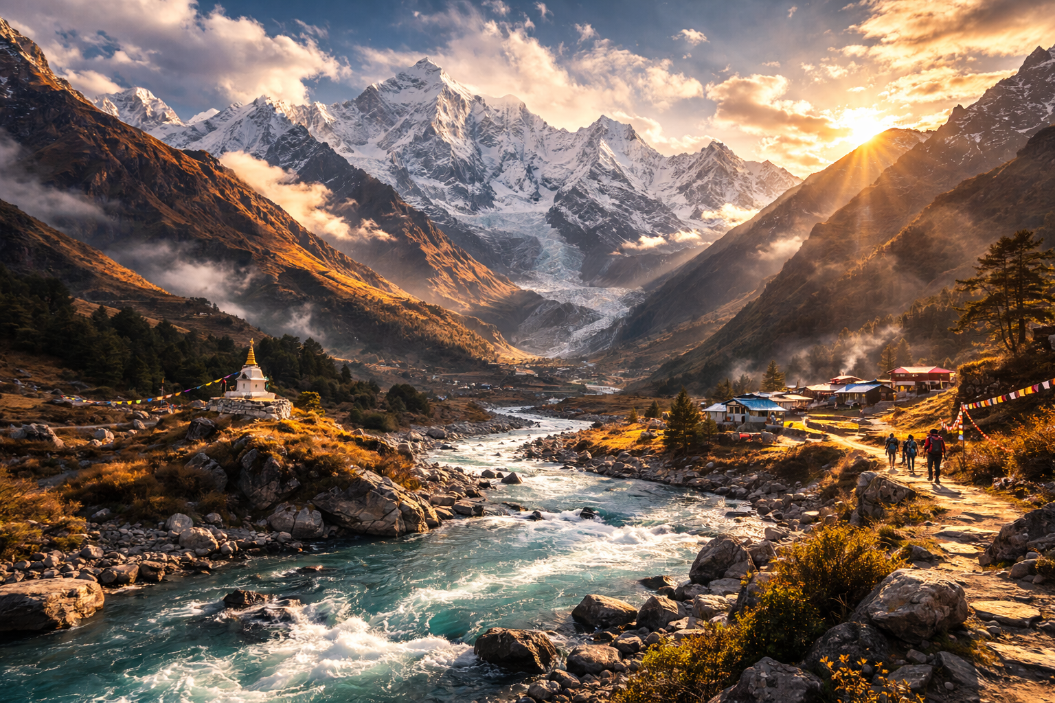La valle del Langtang e le vette himalayane