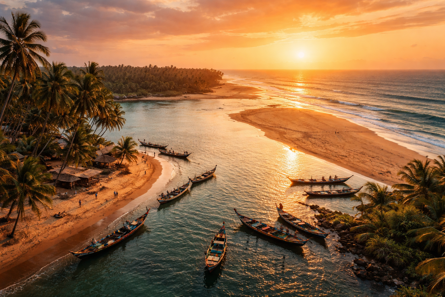 Ada Foah and the Volta River estuary