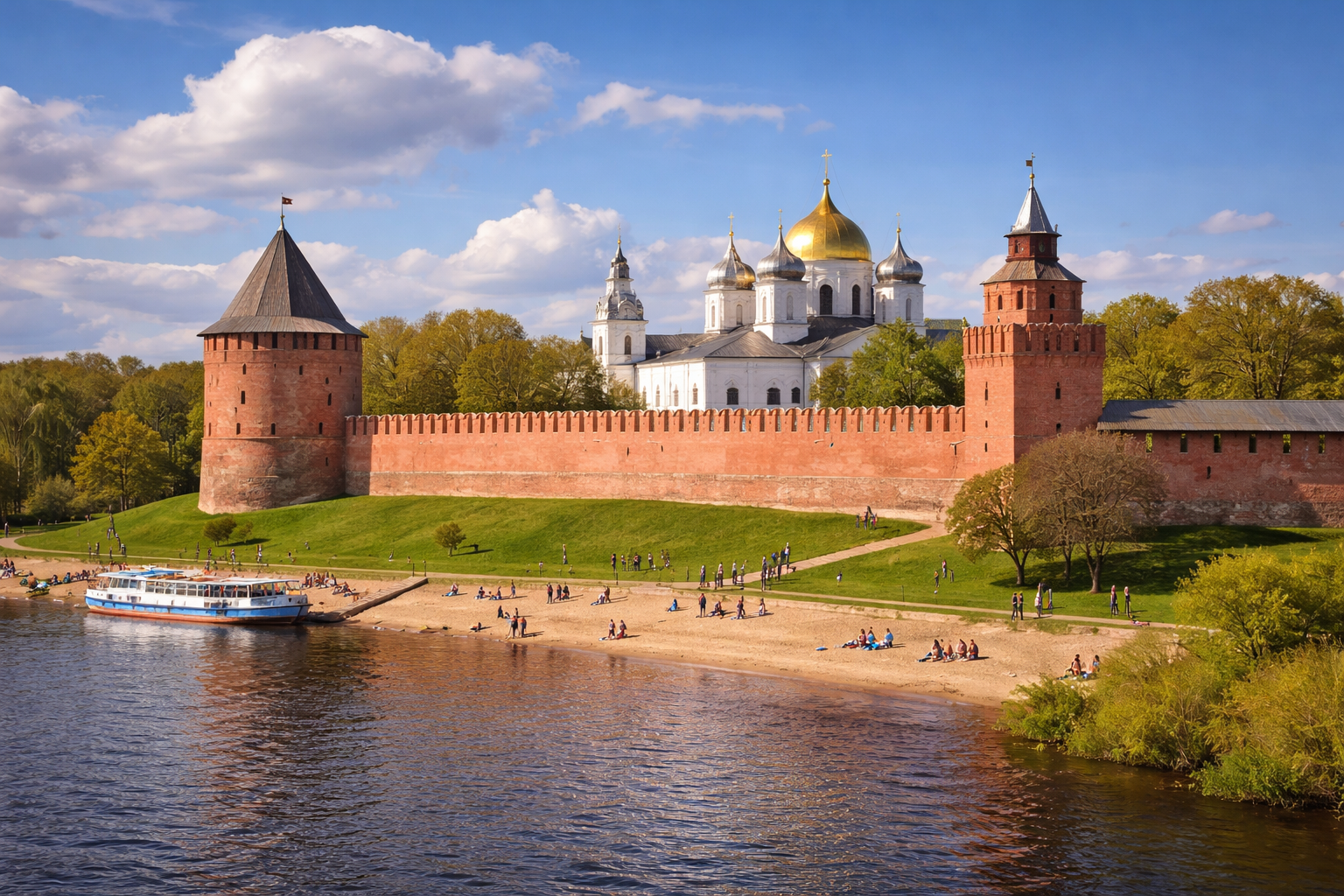 Cremlino di Novgorod e Cattedrale di Santa Sofia.