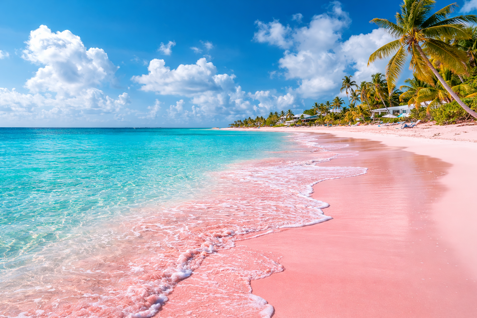 La spiaggia rosa sull’isola di Harbour Island.