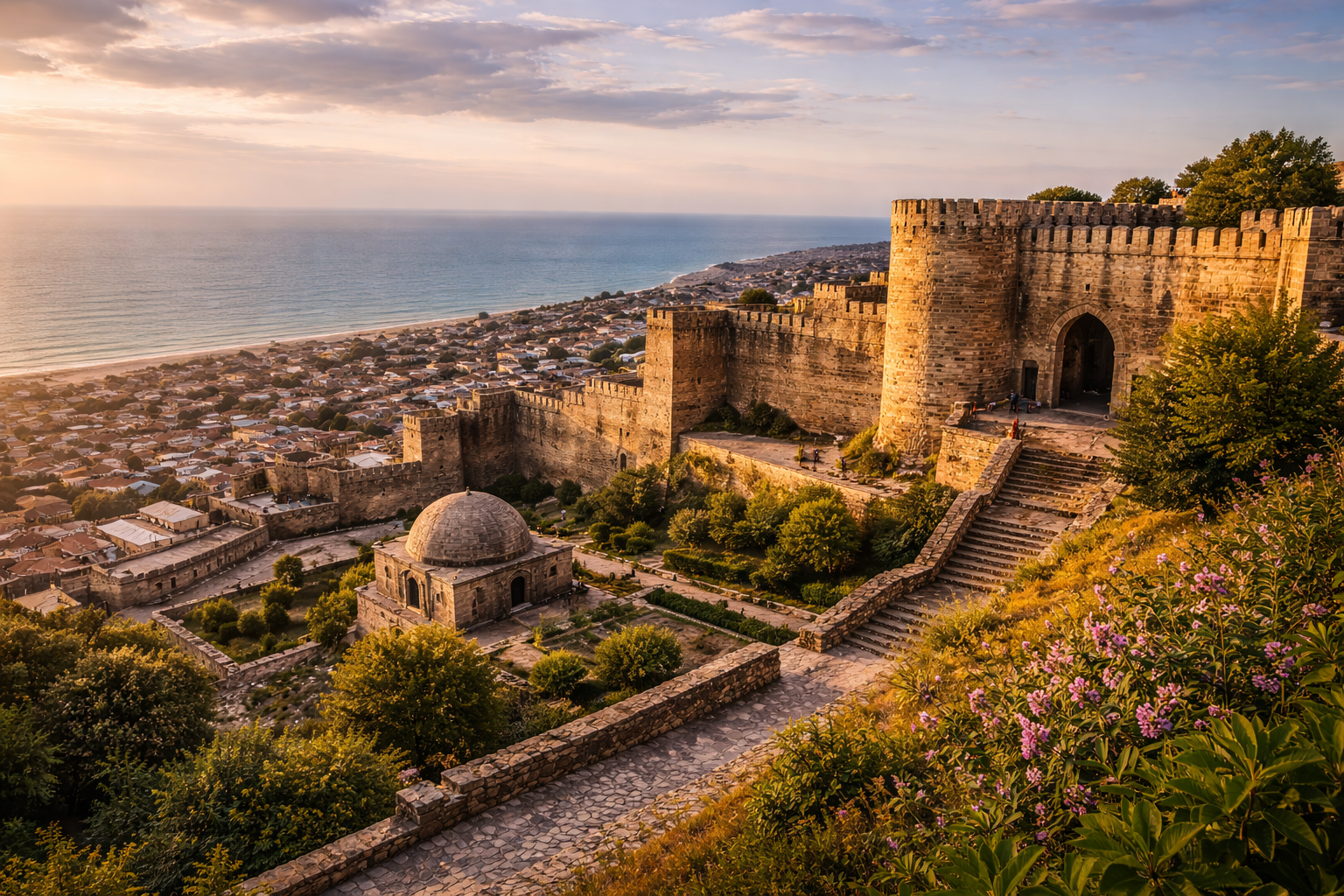 Fortezza di Naryn-Kala nell’antica città di Derbent.
