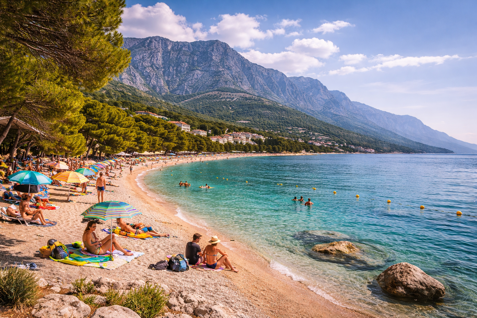 Le spiagge della Riviera di Makarska e i monti Biokovo