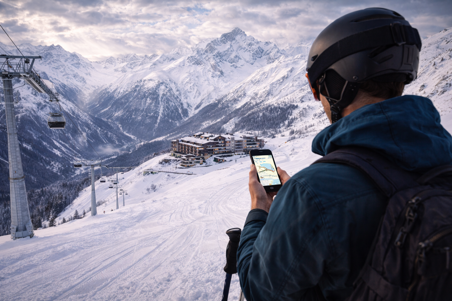 Shahdag Ski Resort with ski lifts