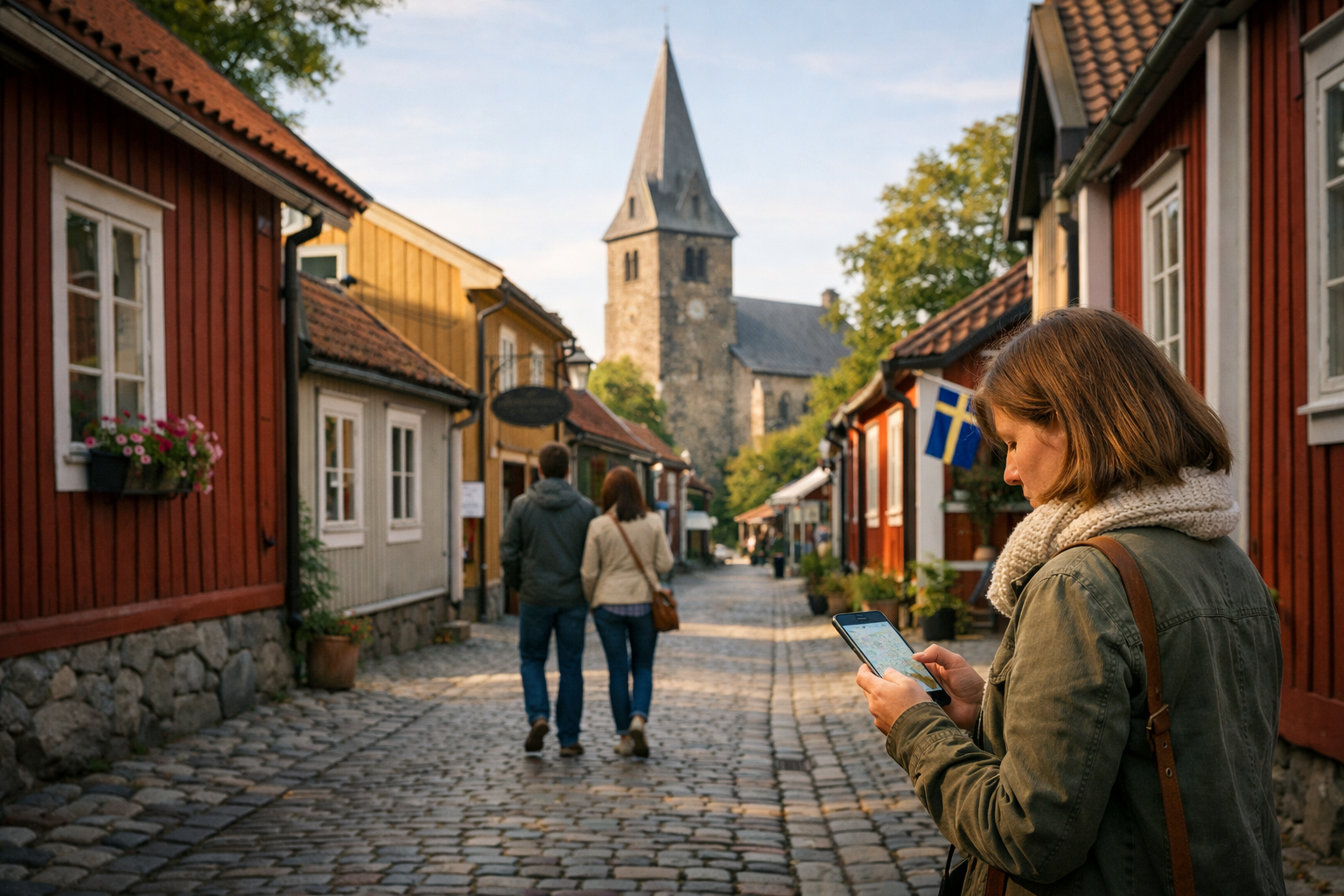 Sigtuna – an old Scandinavian town with wooden houses and rune stones