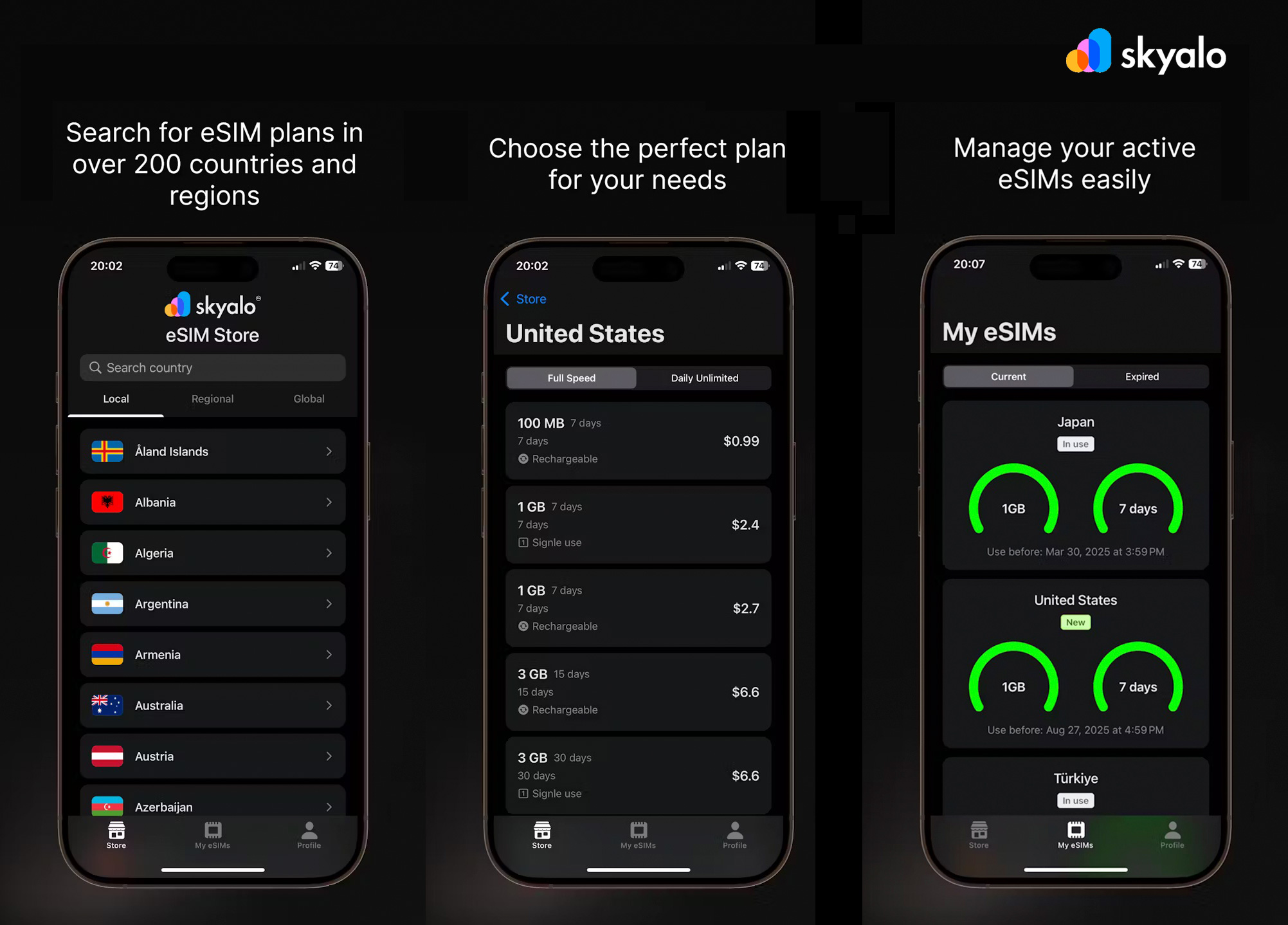 The Skyalo app interface — intuitive and user-friendly.