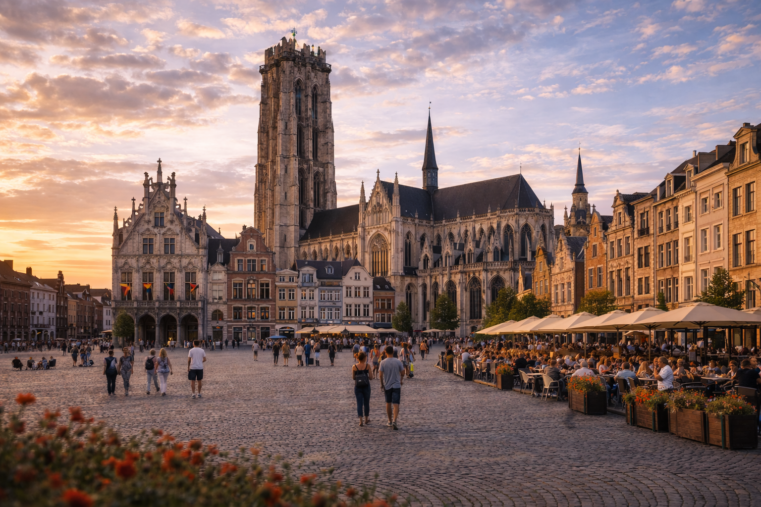 Il centro storico della città di Mechelen
