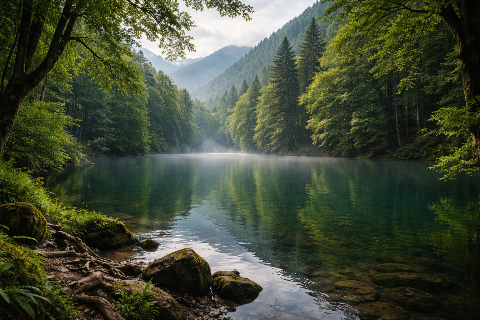 Forest and lake in Biogradska Gora