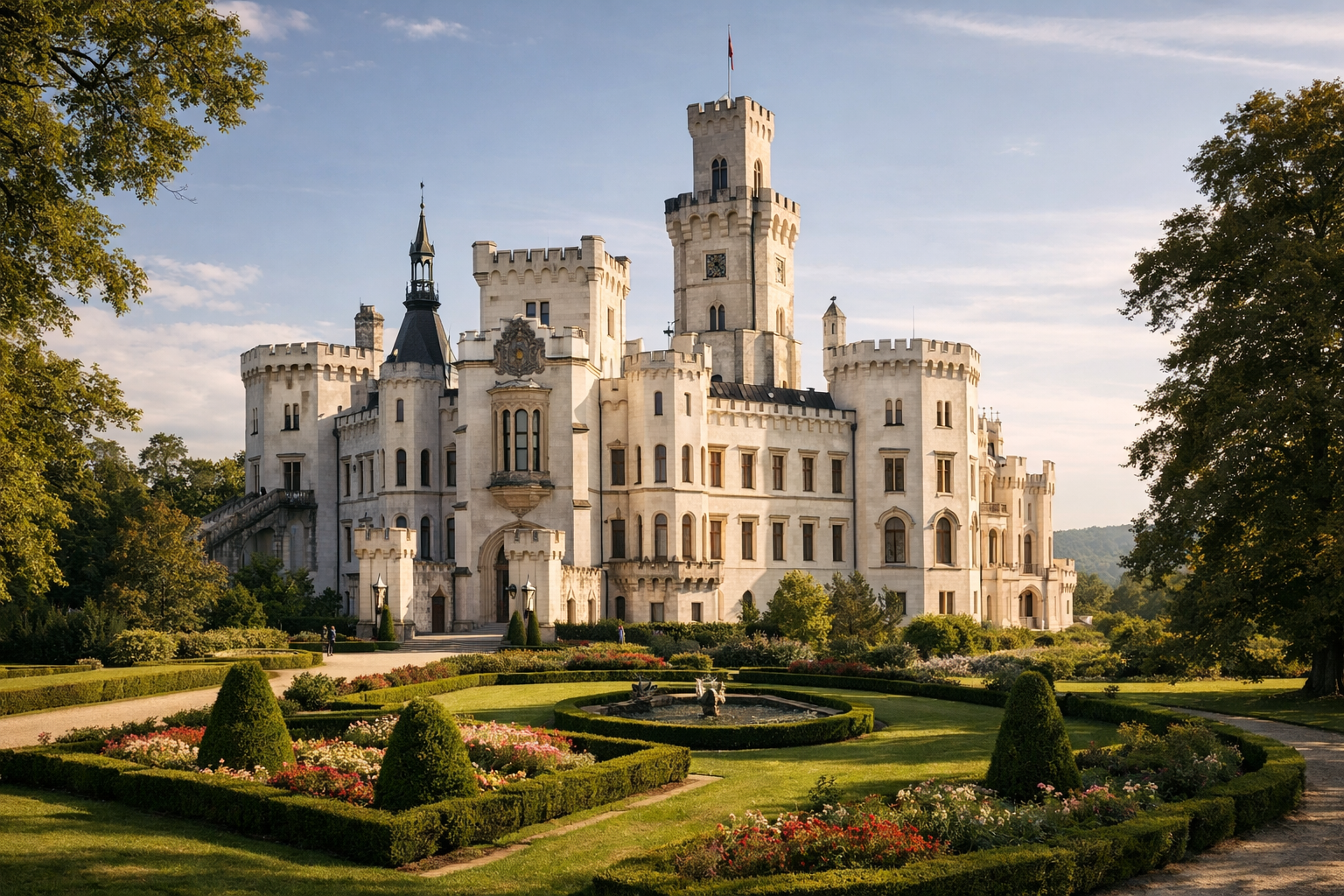 Il Castello di Hluboká nella Boemia Meridionale.