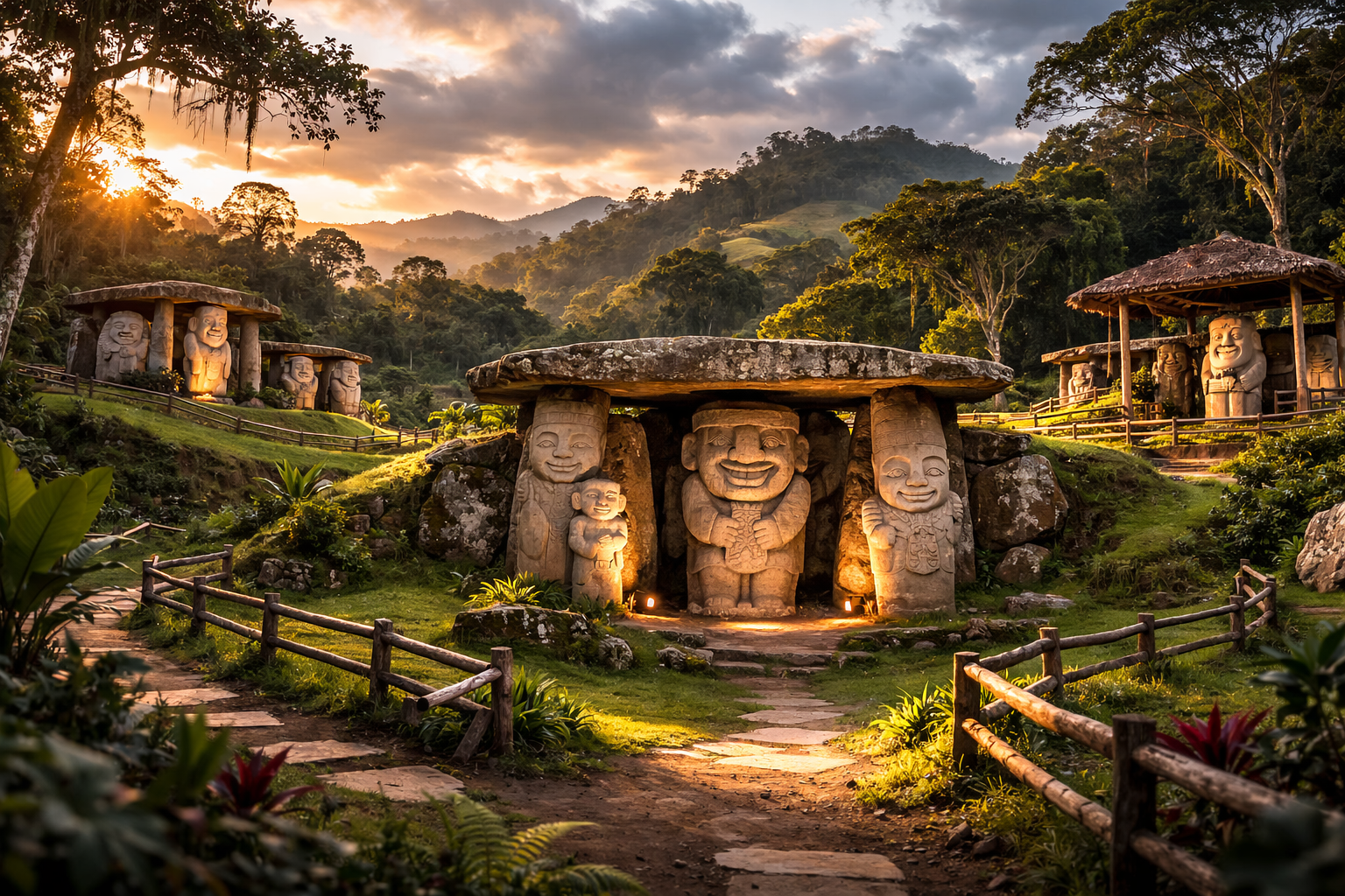 Drevne statue u arheološkom parku San Agustin