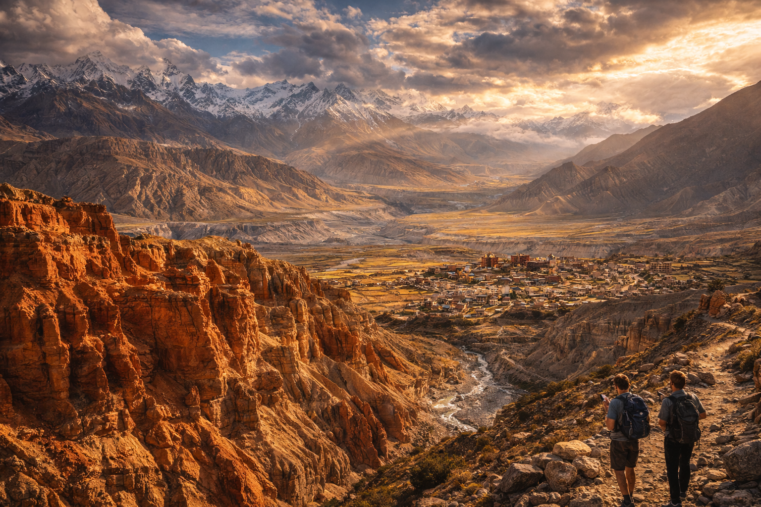 Paesaggi desertici d’alta quota della regione del Mustang