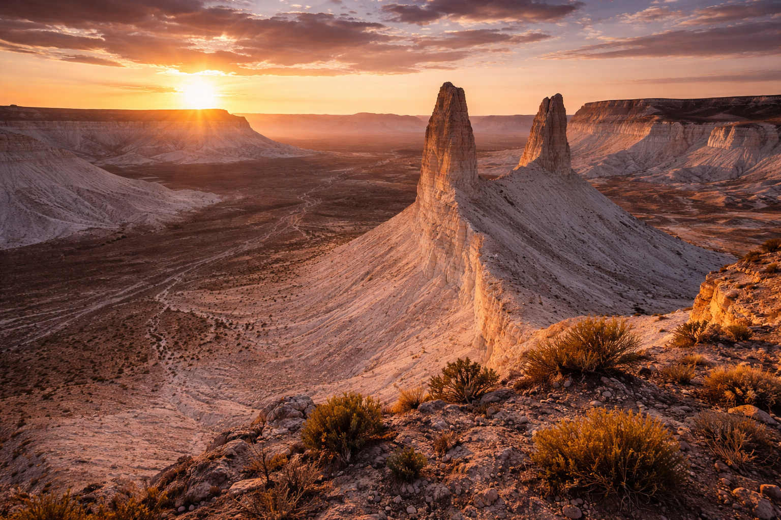المنحدرات البيضاء في بوزجيرا بمانغيستاو