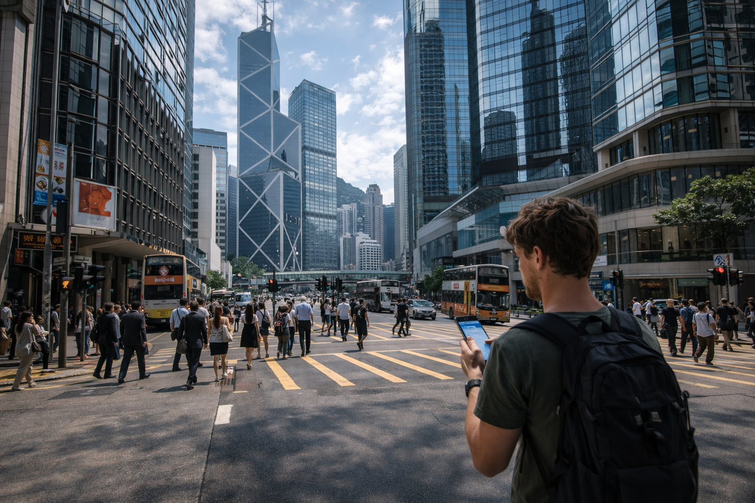Skyscrapers of Hong Kong’s Central business district.