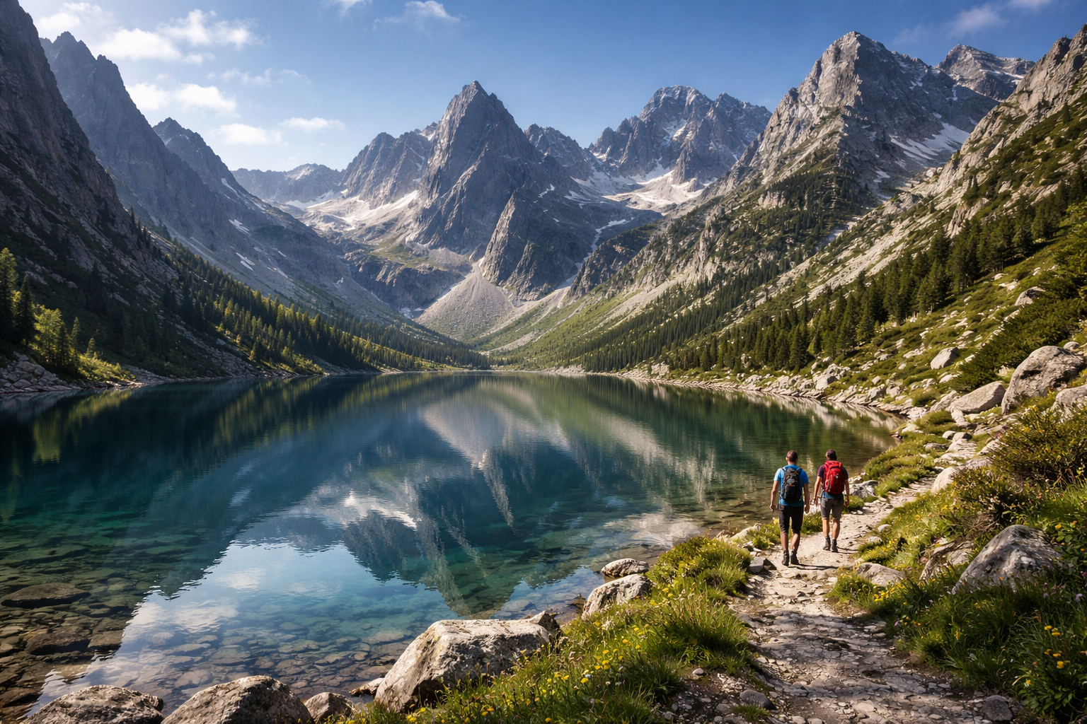 The Pirin Mountains and an alpine lake among Bulgaria’s mountain landscapes