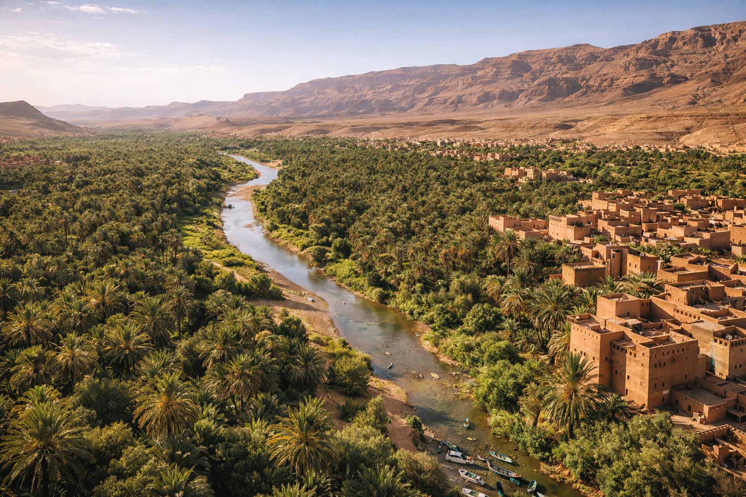Palm oases of the Draa Valley.