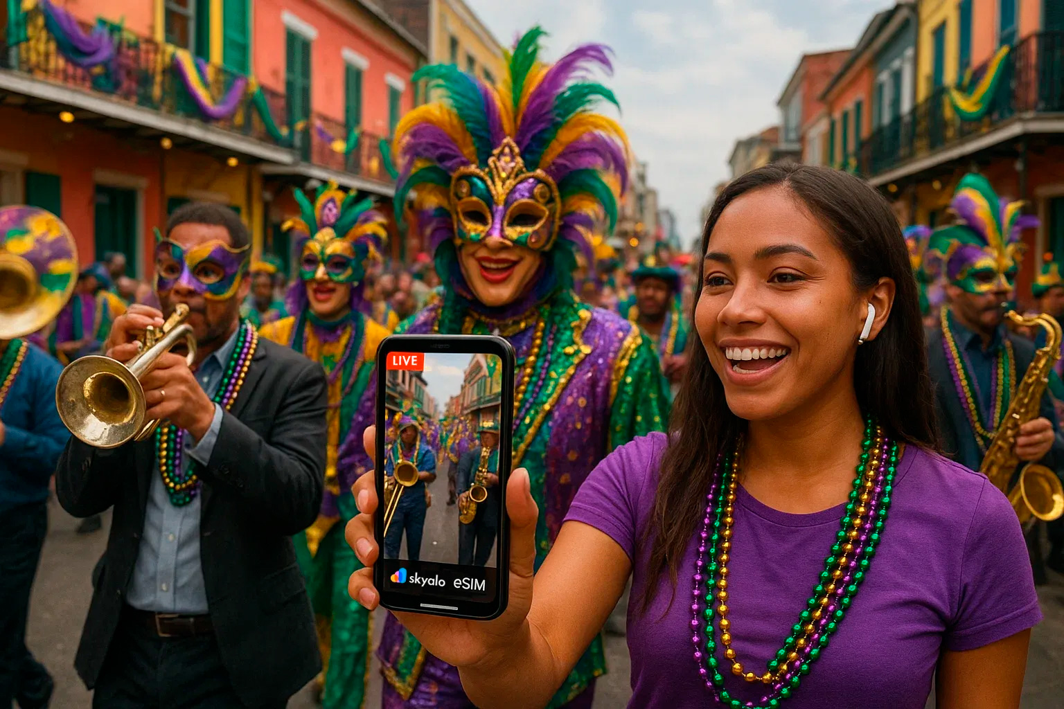 Джазовое шествие и стрим с телефона