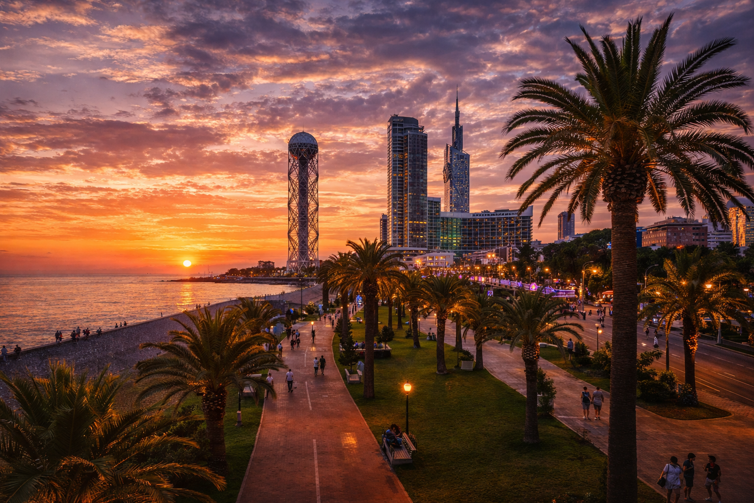 Batumi en la costa del mar Negro - un resort moderno con internet móvil eSIM