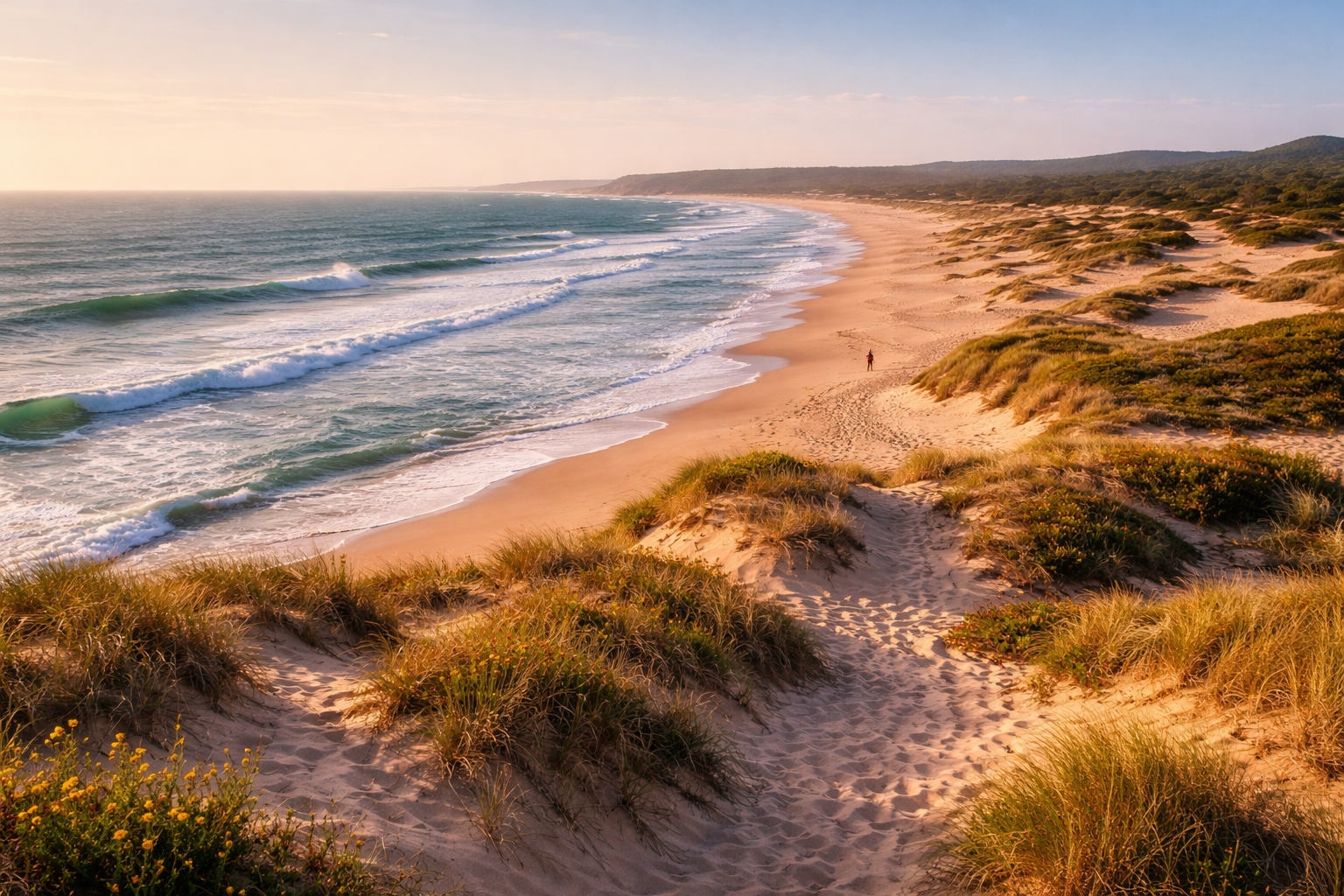 ロチャのワイルドなビーチ、海、砂浜、手つかずのウルグアイの自然
