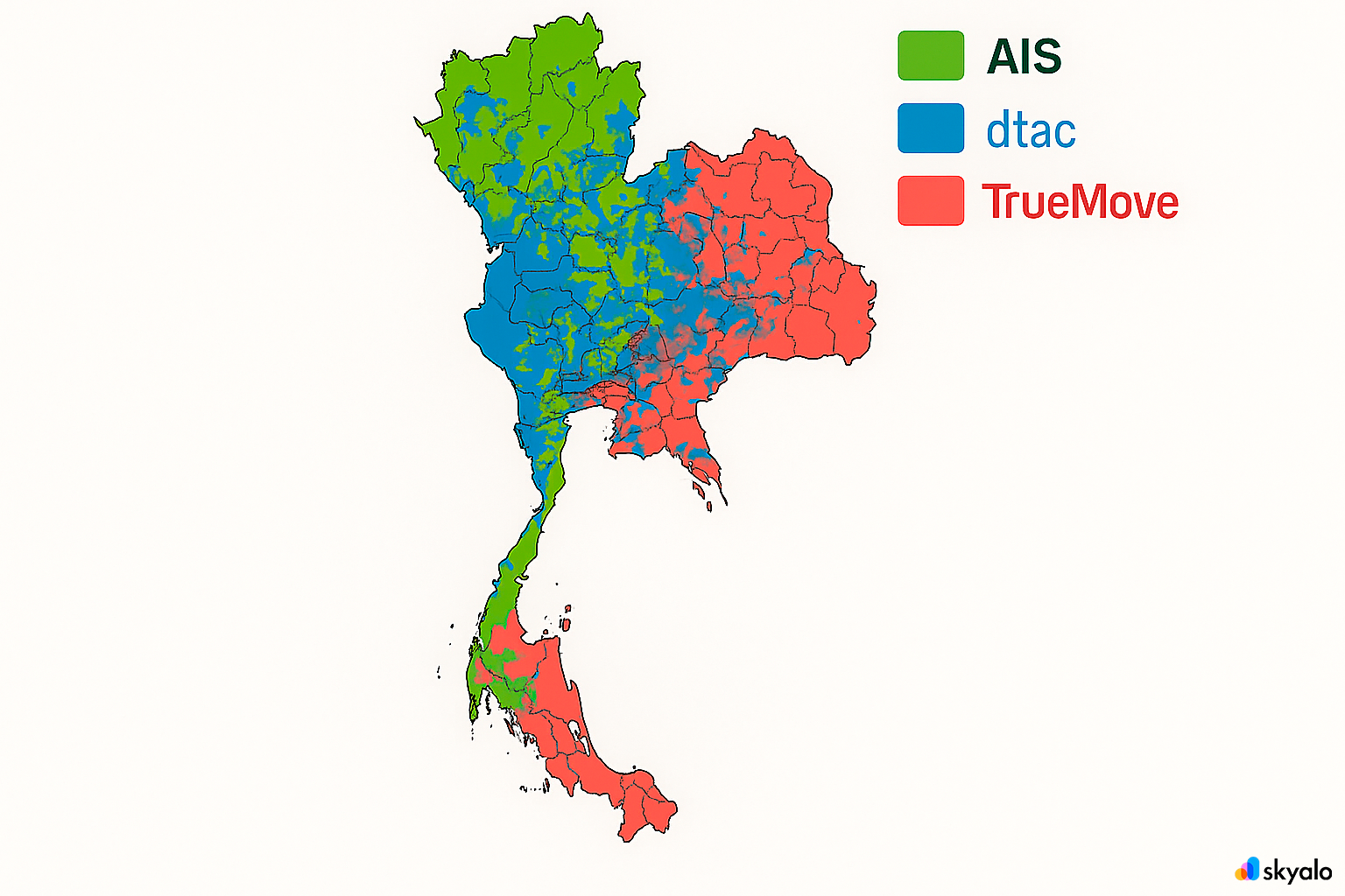 Skyalo connects to the best signal wherever you are