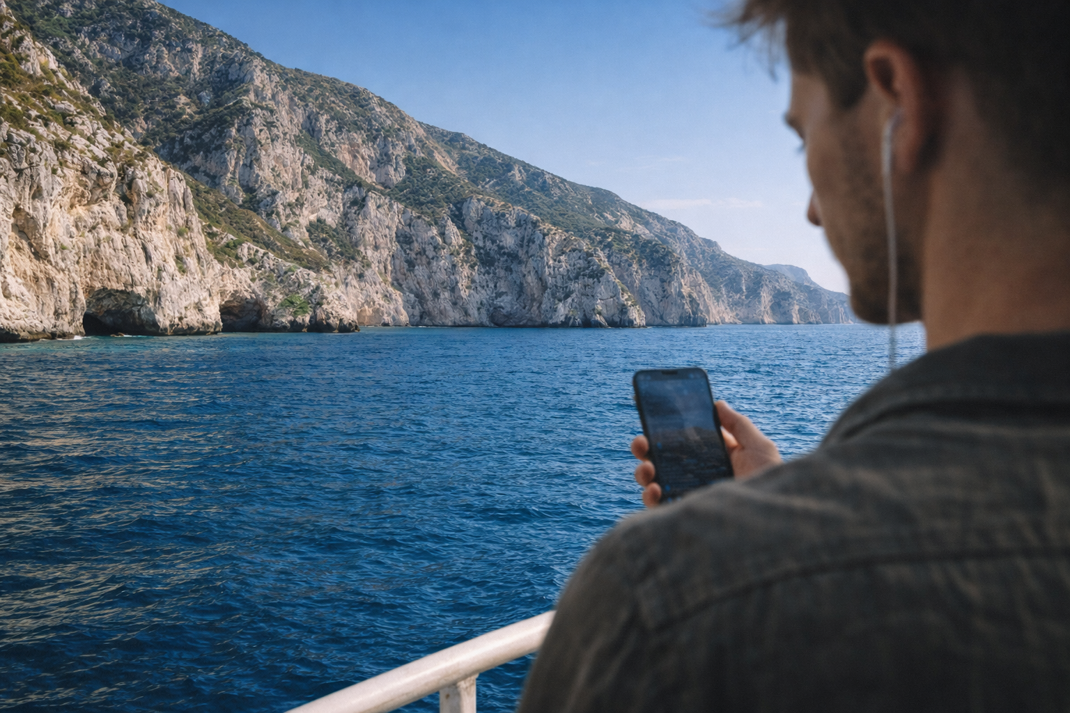 A boat trip along Albania’s rocky coastline