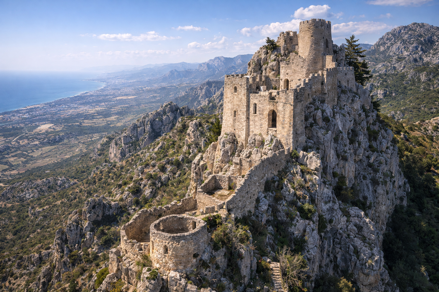 Castello di Sant’Ilarione sulle montagne a Cipro.