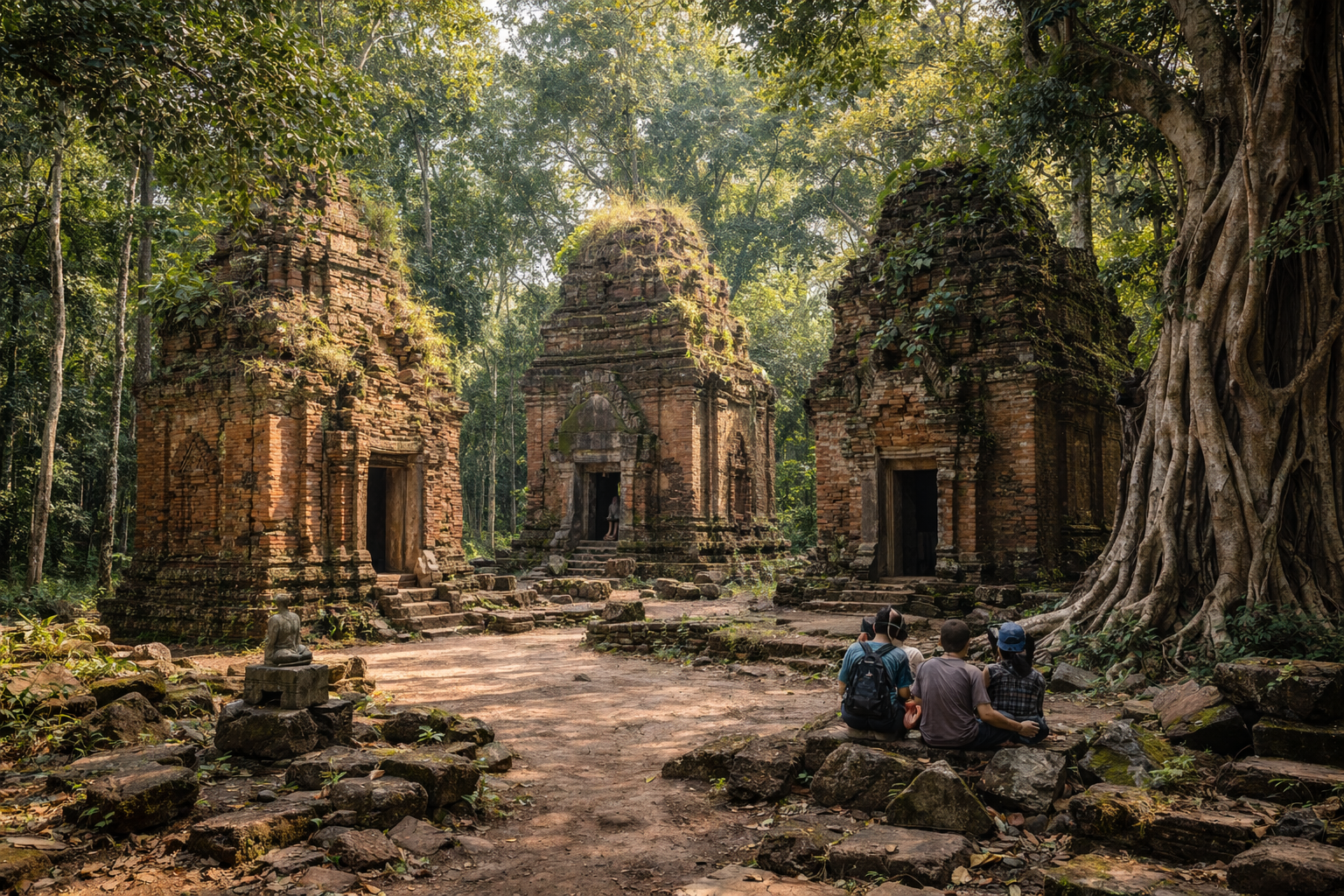 Sambor Prei Kuk in the forest from the pre-Angkor era