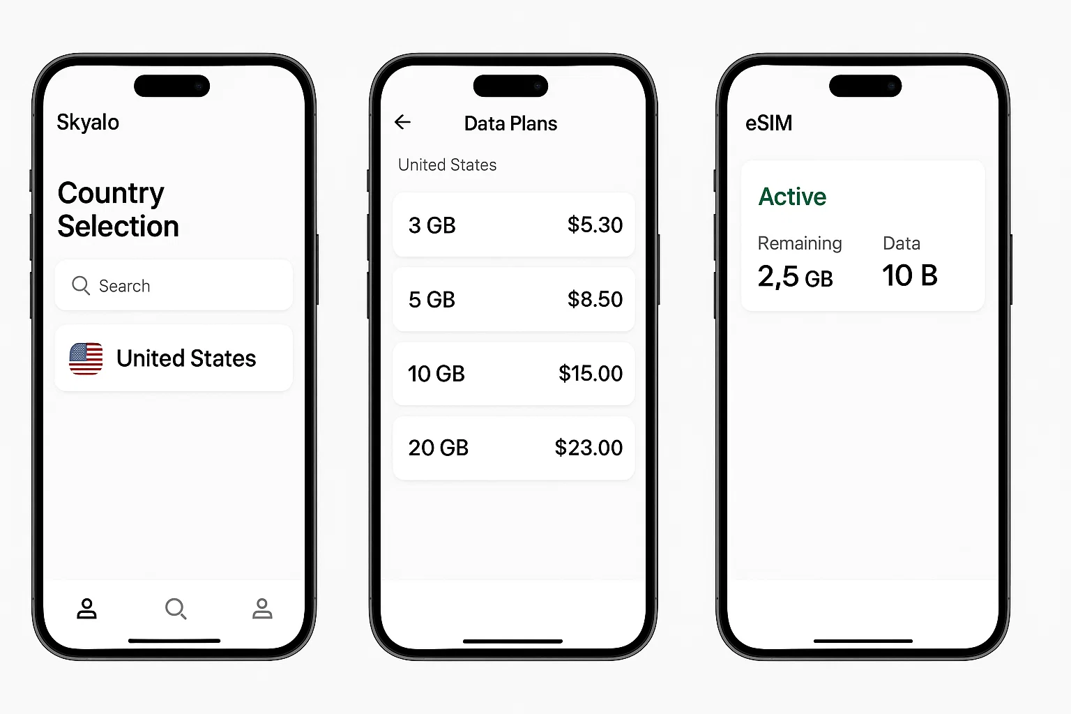 Процесс активации eSIM в Skyalo занимает менее 2 минут.