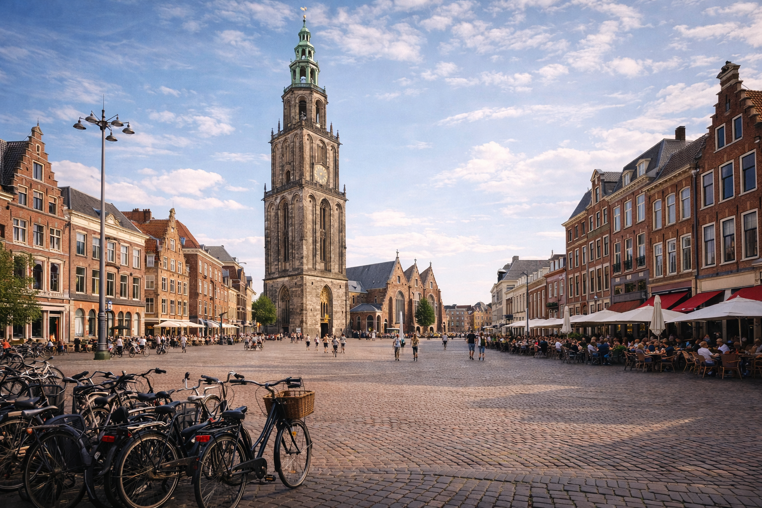 Groningen city center and the Martini Tower