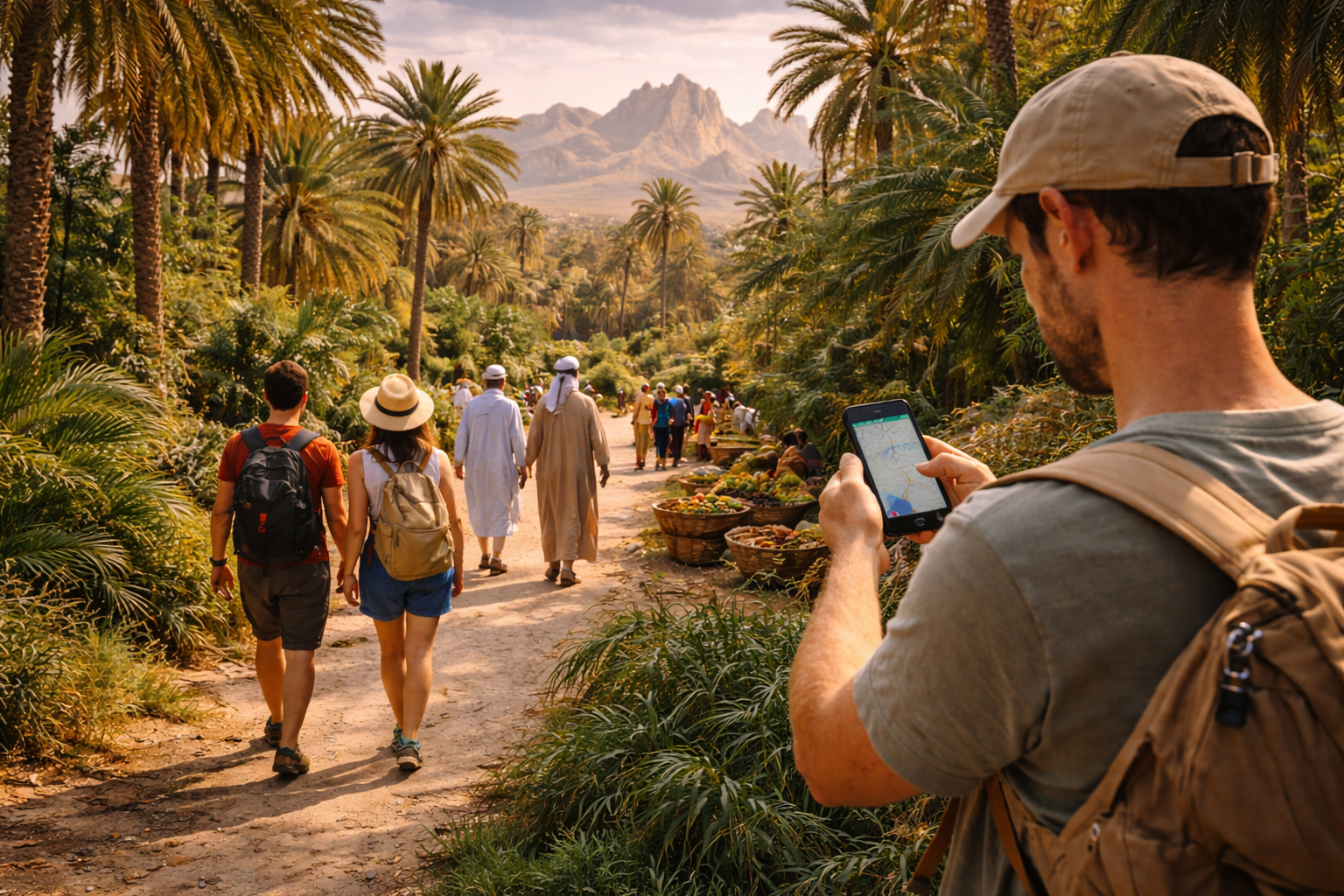 A palm oasis in Biskra