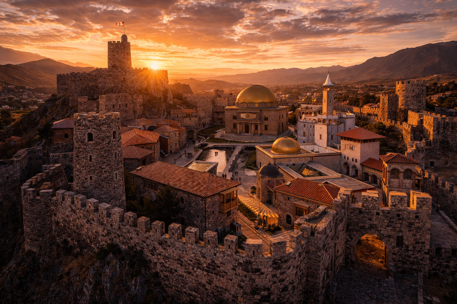 Fortaleza de Rabati en Akhaltsikhe - complejo histórico de Georgia