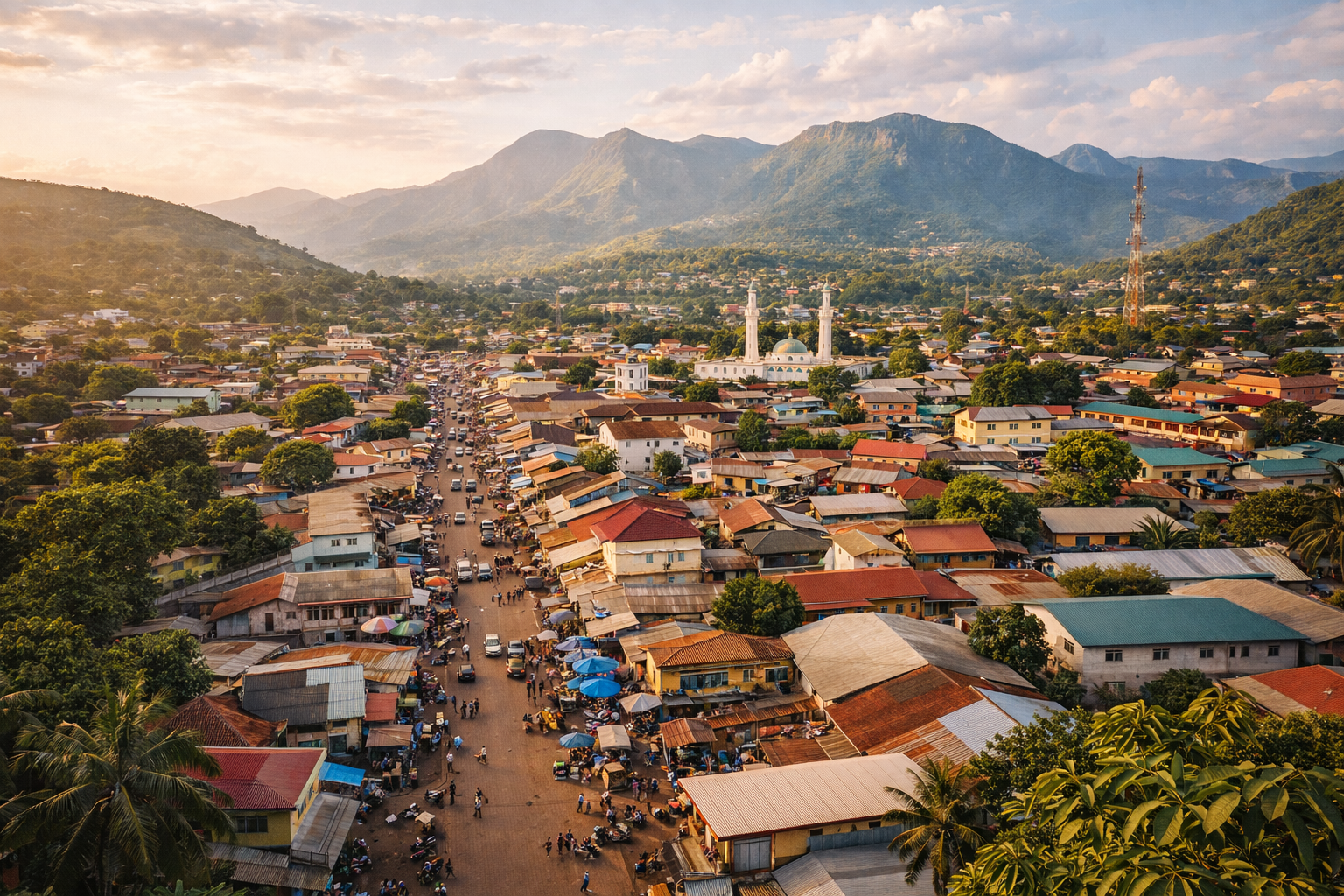Città di Labé in Guinea