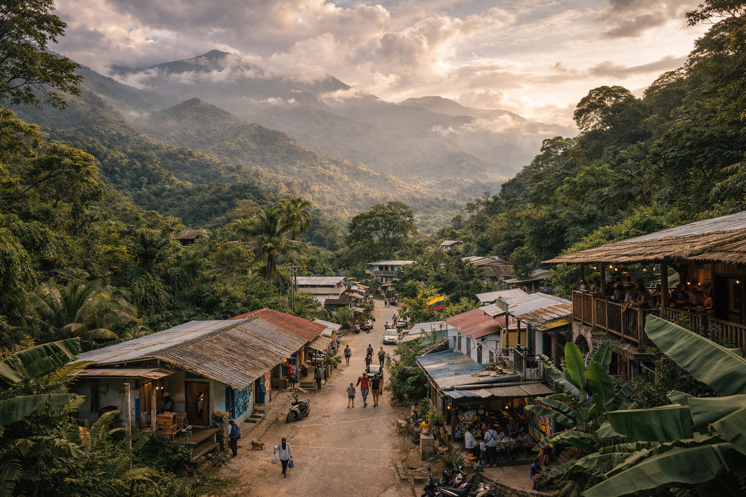 Selo Minka u planinama Kolumbije